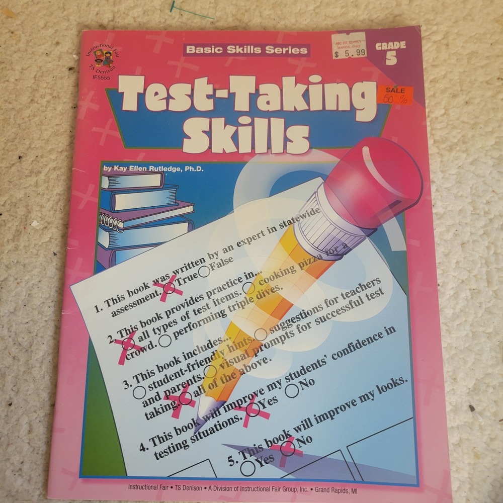 Instructional Fair Test-Taking Skills‎ Workbook Grade 5 Pink Good Study Prep